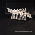 Handmade bridal hair combs made by pearls and crystal